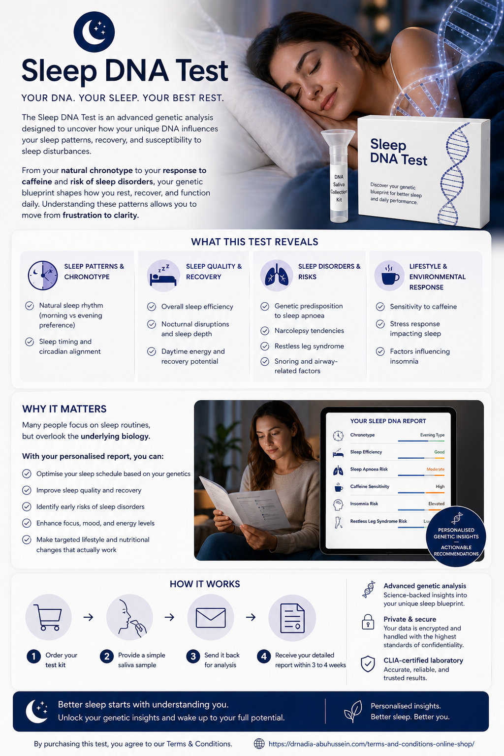 Sleep DNA Test | Personalised Genetic Analysis for Sleep Quality & Recovery